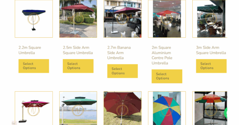 Parasol Umbrella Singapore: Stylish Outdoor Shade for Homes, Cafés & Events
